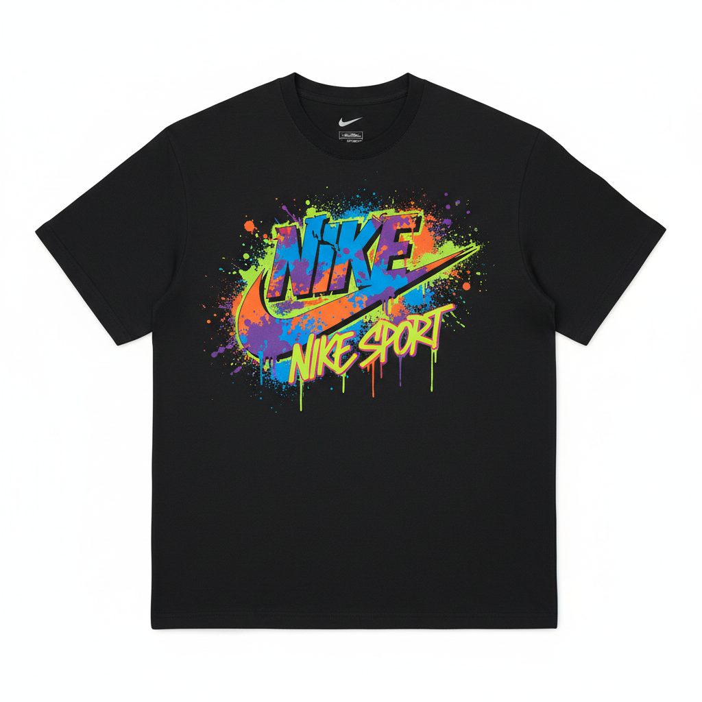 Nike Oversize Graffiti Siyah Tişört