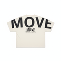 Move Tişört Krem Serif