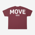 Move Tişört Washed Bordo
