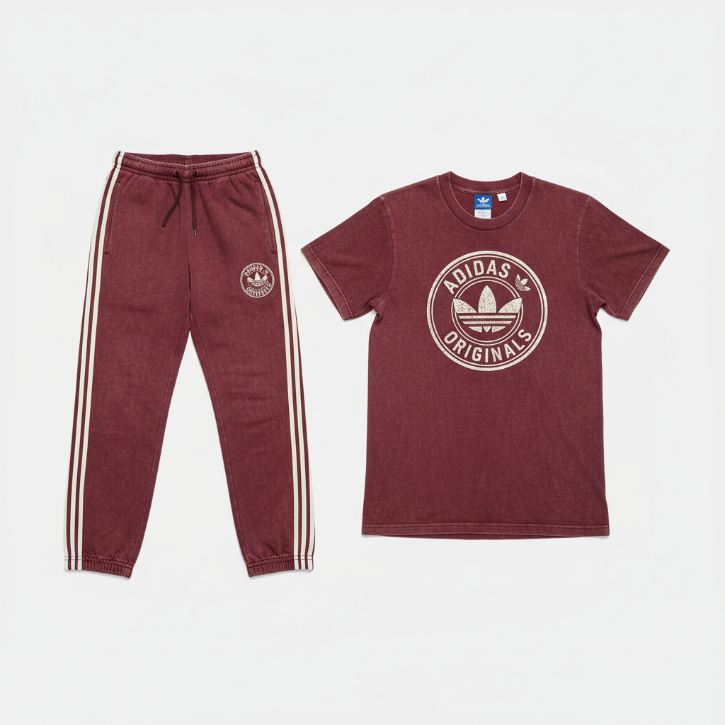 Adidas Retro Eşofman Washed Bordo